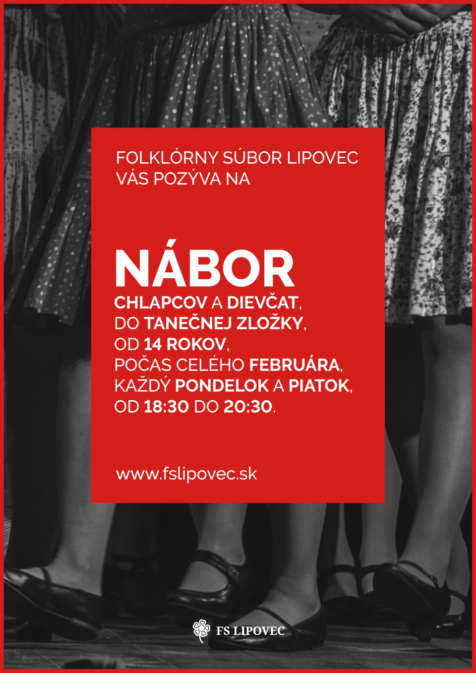 Nábor do tanečnej, hudobnej a speváckej zložky – FS Lipovec
