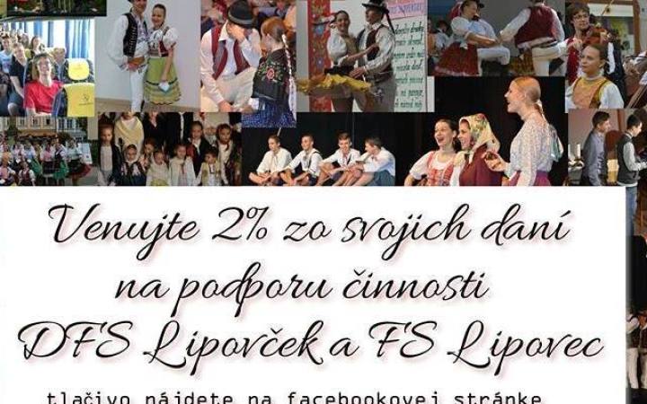 2% z dane pre Lipovec – FS Lipovec