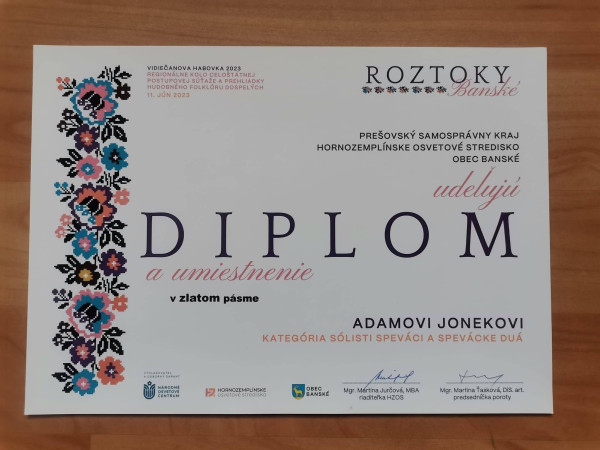 Umiestnenie v zlatom pásme – Roztoky Banské (2023), FS Lipovec